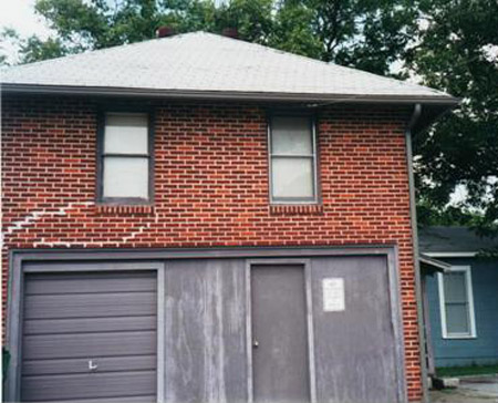 The Greenville garage apartment shared by Audie Murphy and William Bowen in 1941 at the time of his enlistment.