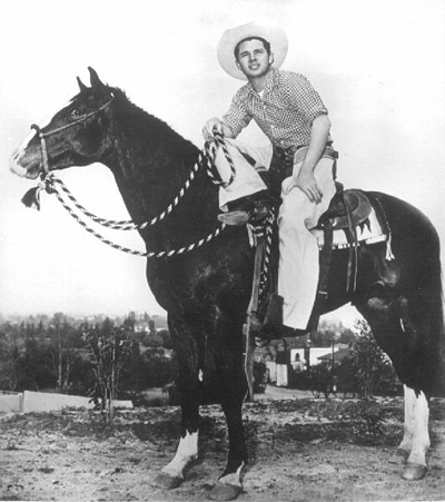 A horse photo with Audie Murphy